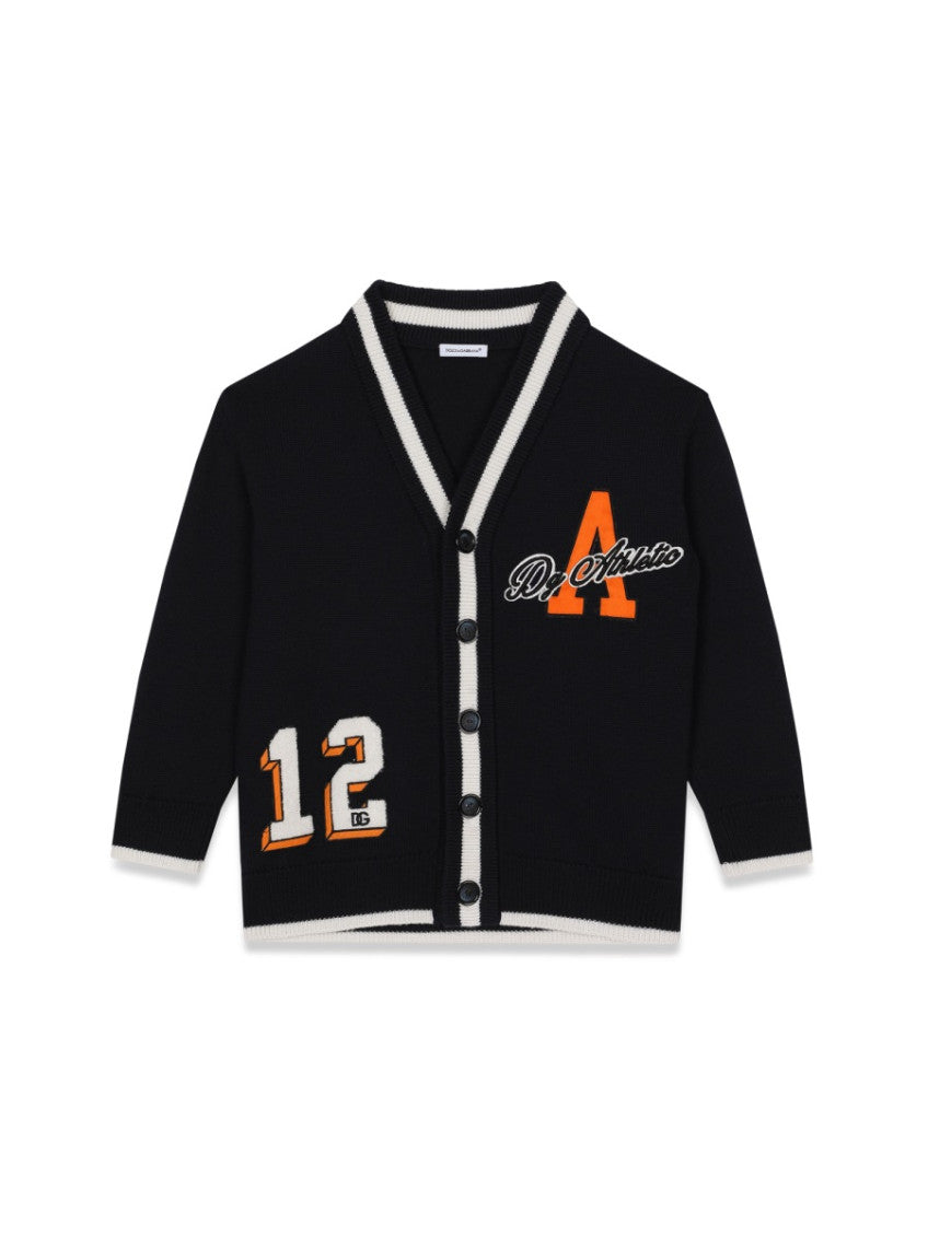 Boys Black Graphic Cardigan 1