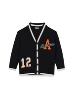 Boys Black Graphic Cardigan 1