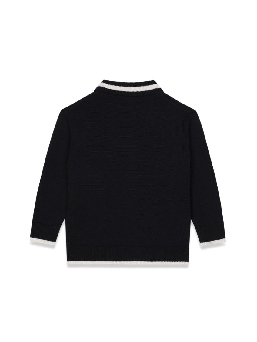 Boys Black Graphic Cardigan 2