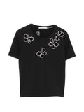 Black Embellished Round Neck T-Shirt 1