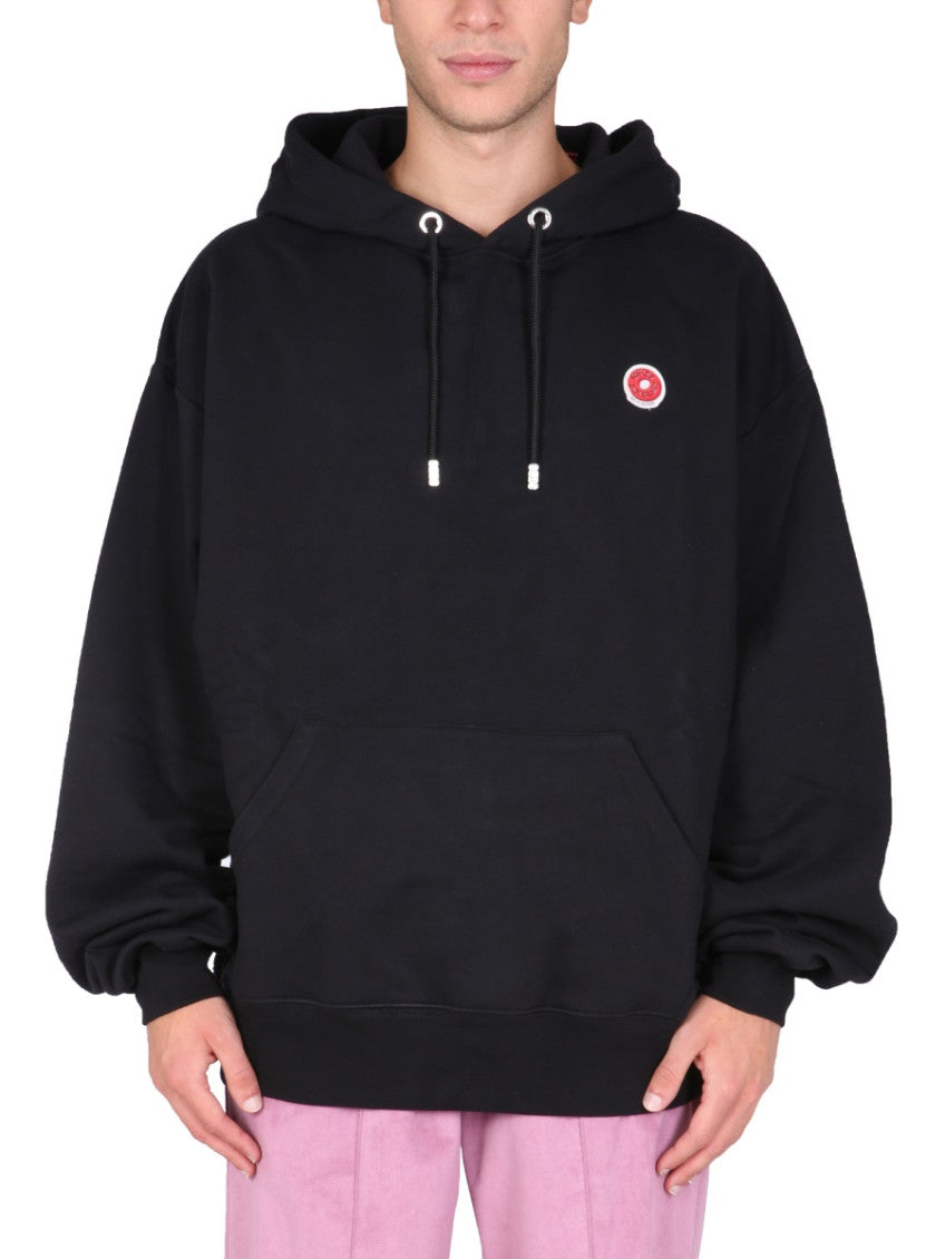 Black Logo Patch Hoodie 1