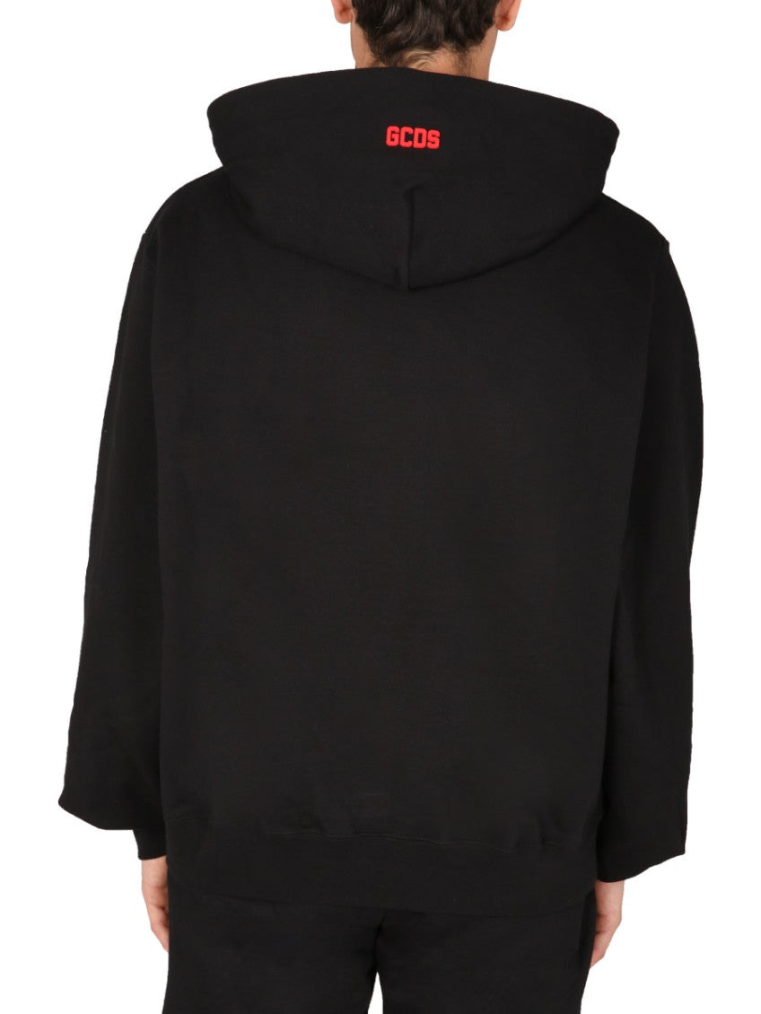 Black Logo Relaxed Hoodie 3