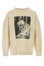 Beige Crew Neck Sweatshirt 1