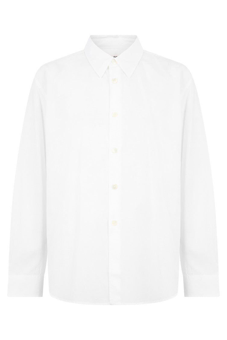 White Regular Solid Shirt 1