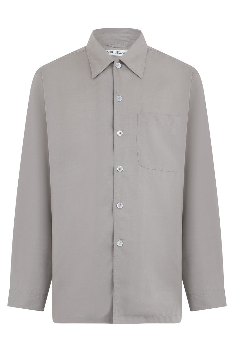 Grey Relaxed Solid Shirt 1