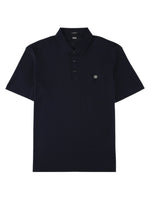 Dark Navy Logo Shirt Collar Polo 1