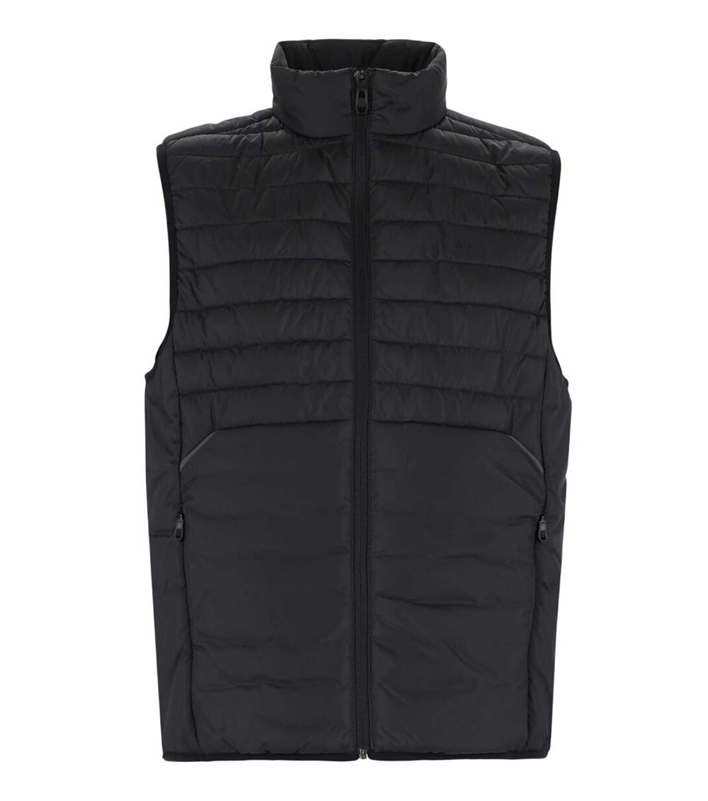 Black Quilted Sleeveless Jacket 1