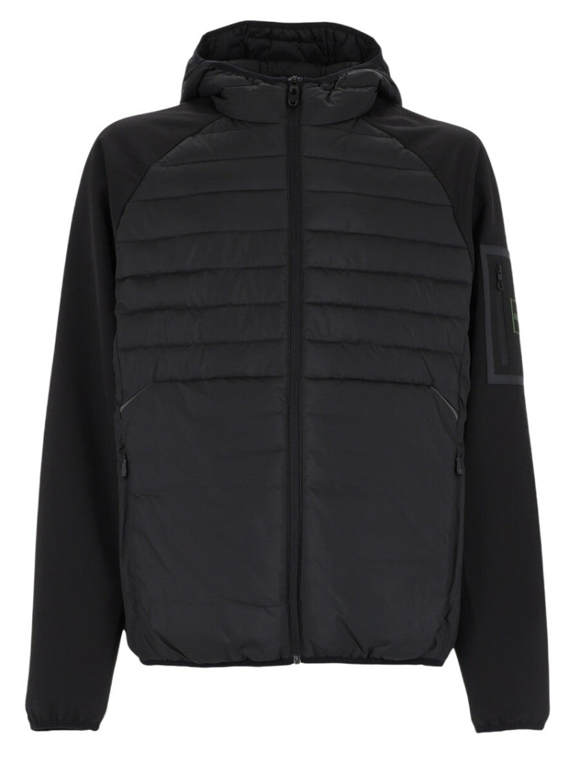 Black Quilted Hood Jacket 1