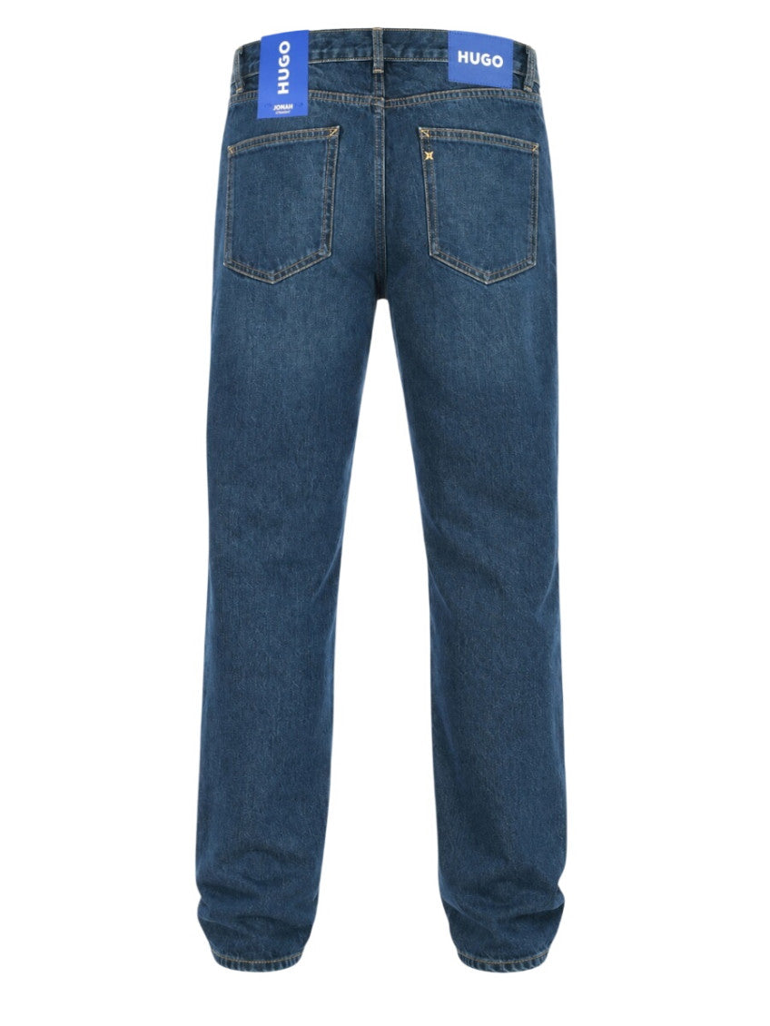 Blue Straight Mid Rise Jeans 2