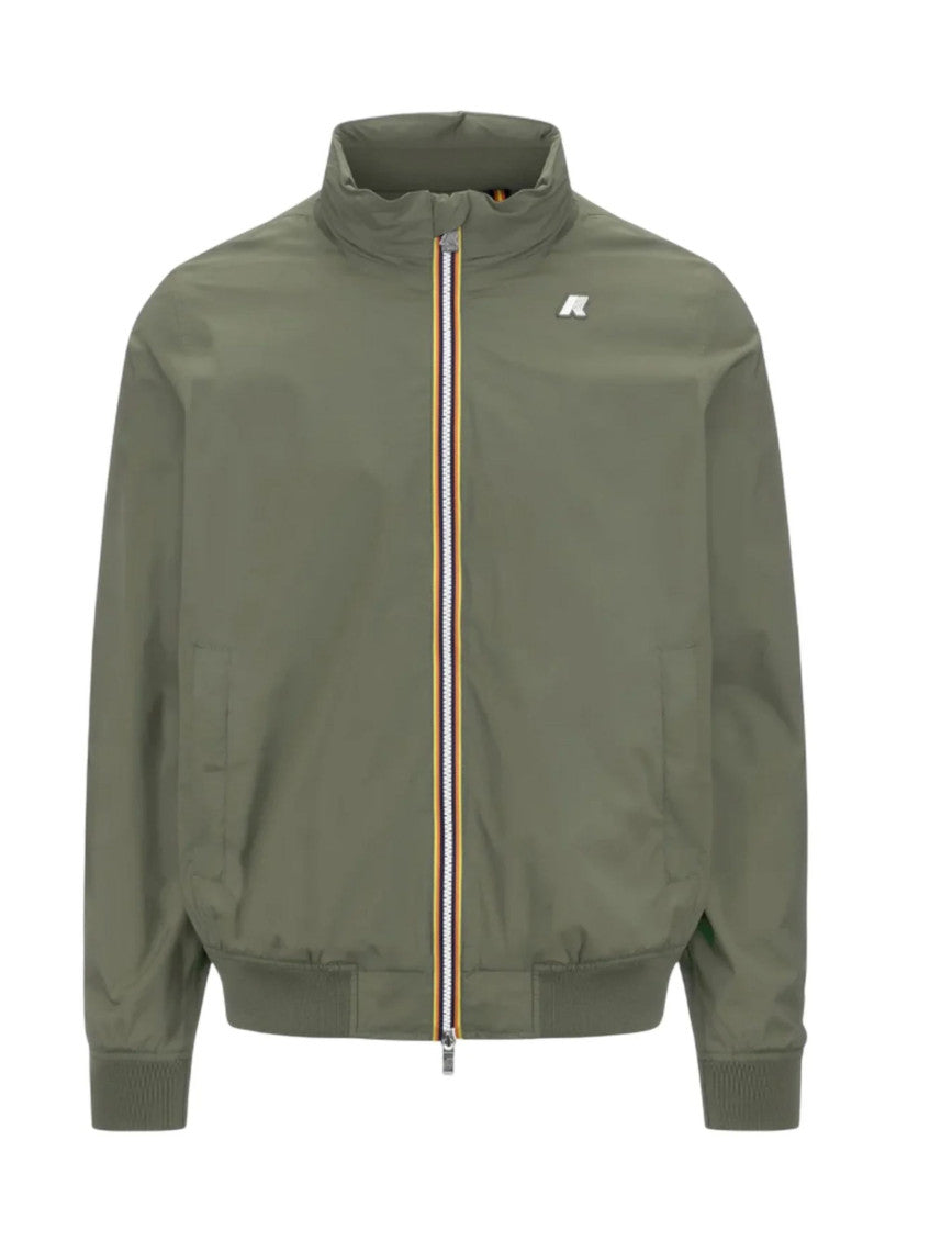 Olive Mock Collar Jacket 1