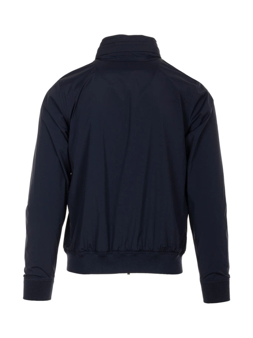 Navy Blue Mock Collar Jacket 2