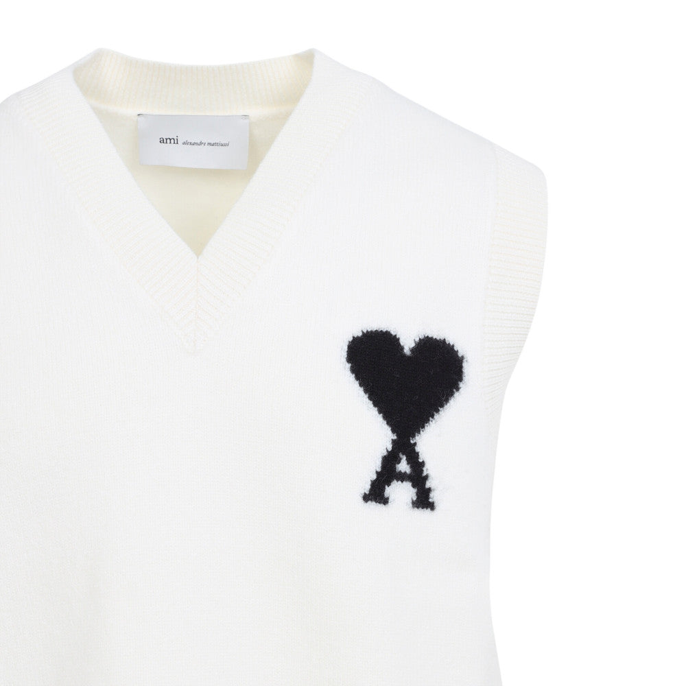 Off White Sleeveless Sweater 3