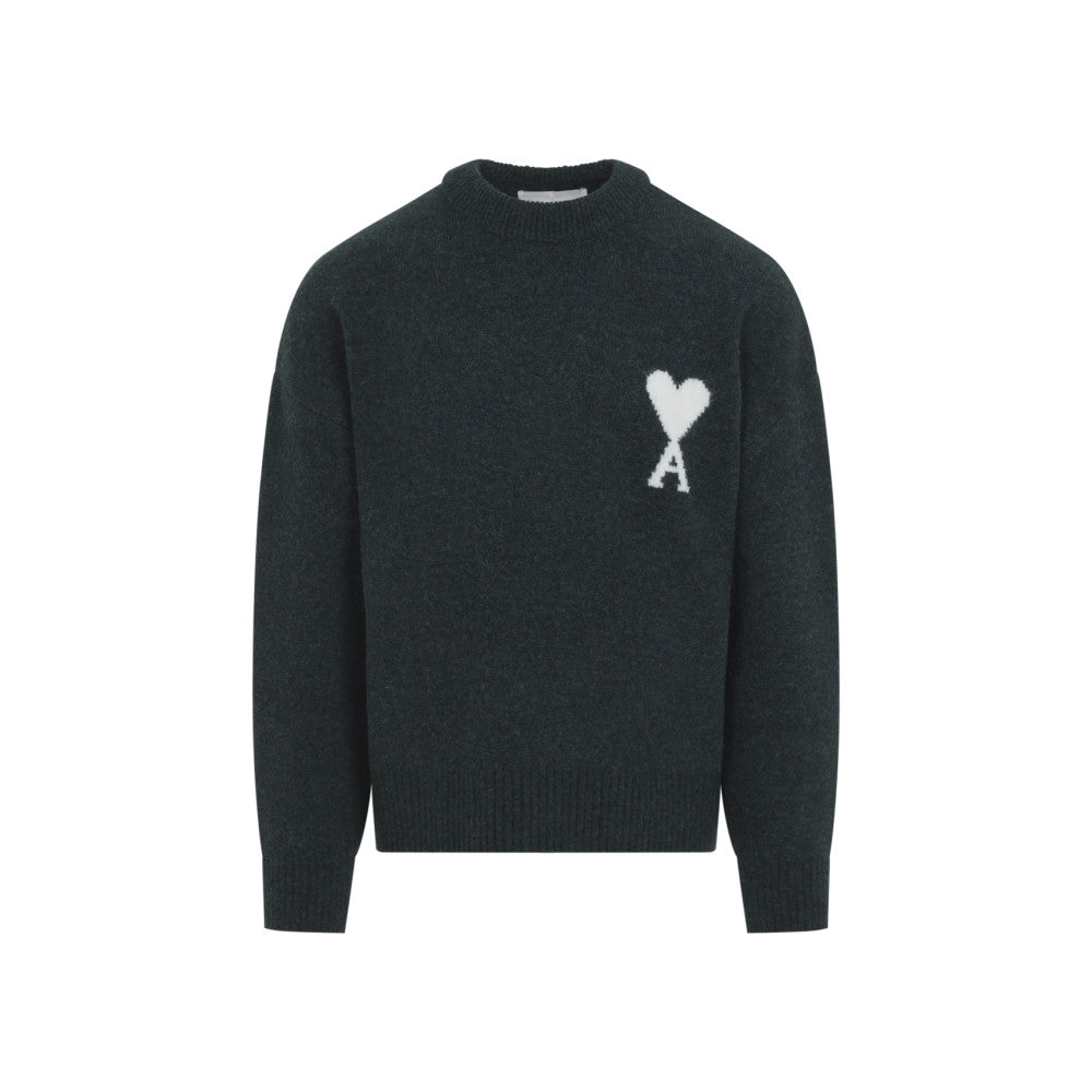 Bottle Green Crew Neck Sweater 1