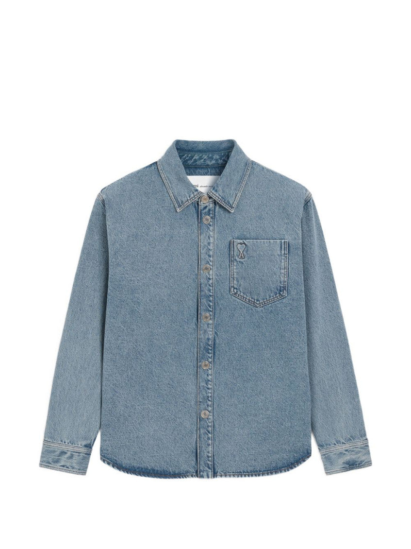 Blue Relaxed Denim Shirt 1