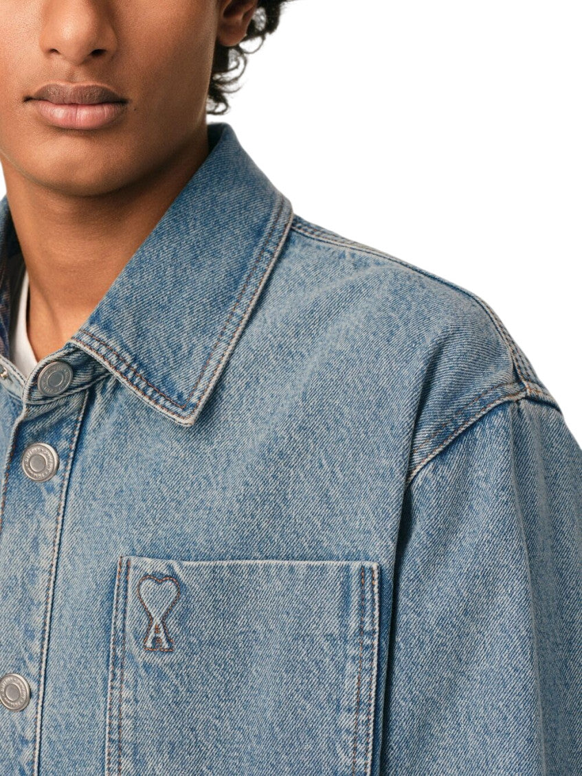 Blue Relaxed Denim Shirt 3