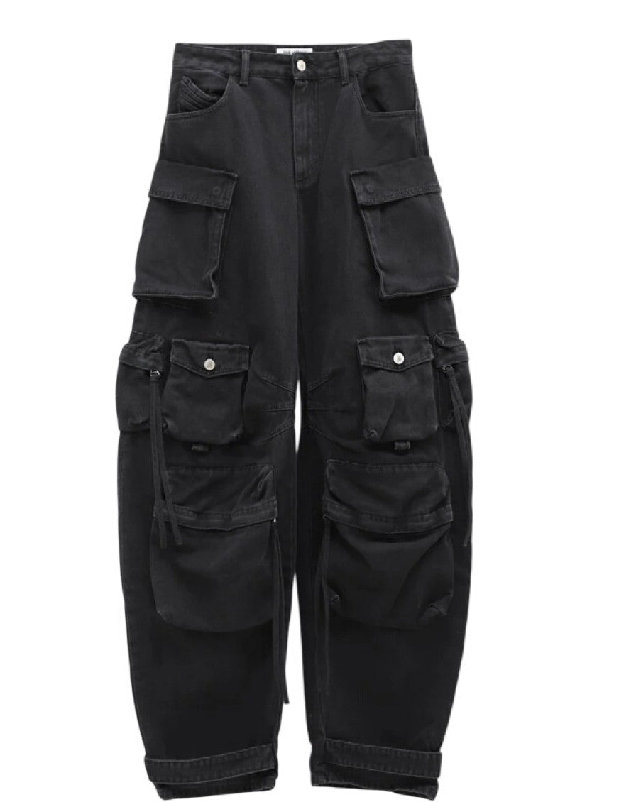 Black Relaxed Cargos 1