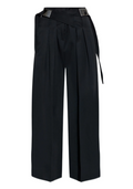 Black Tailored Pleated Pants 1