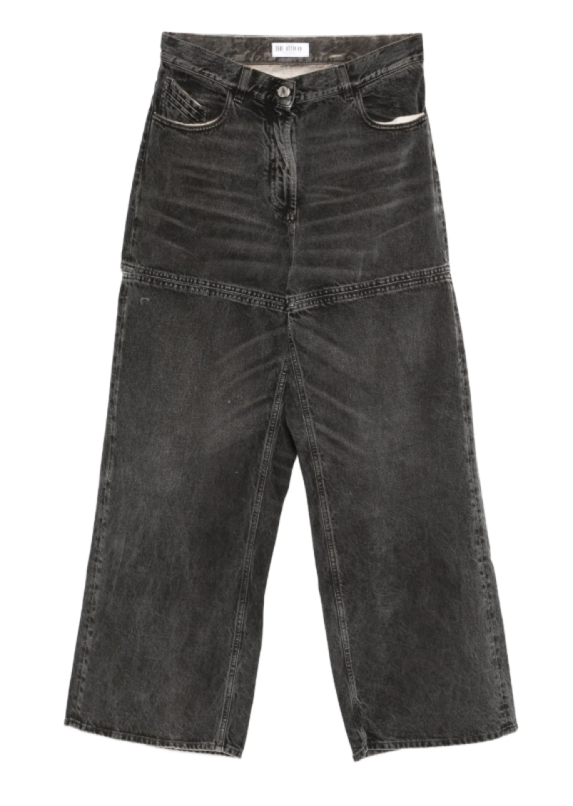 Black Loose Flat Front Pants 1