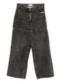 Black Loose Flat Front Pants 1