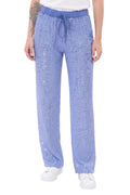 Purple Straight Drawstring Trousers 1