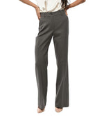 Green Tailored Flat Front Pants 1