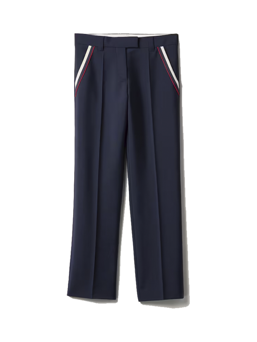 Navy Blue Straight Fit Pants 1
