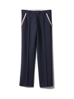 Navy Blue Straight Fit Pants 1