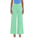 Green Flared Pleated Pants 1