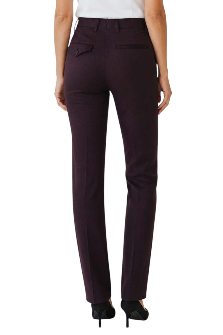 Purple Slim Flat Front Pants 2
