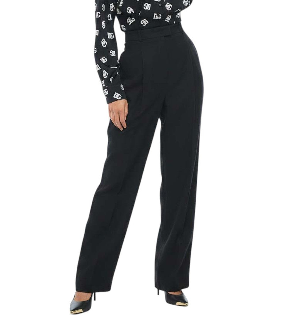 Black Tailored Pleated Pants 1
