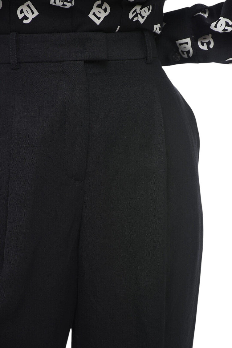 Black Tailored Pleated Pants 3