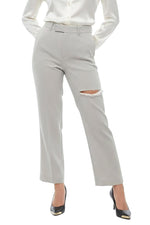 Grey Straight Fit Pants 1