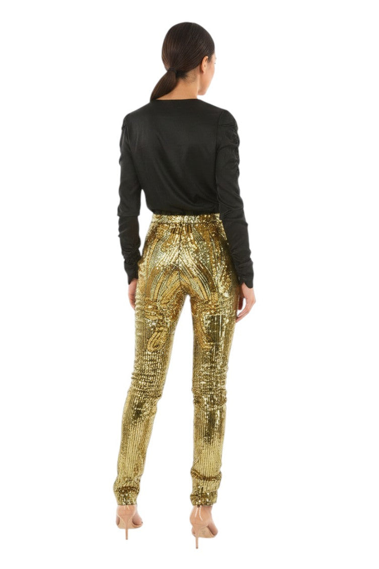 Gold Skinny Fit Pants 2