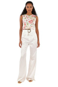 White Tailored Pleated Pants 1