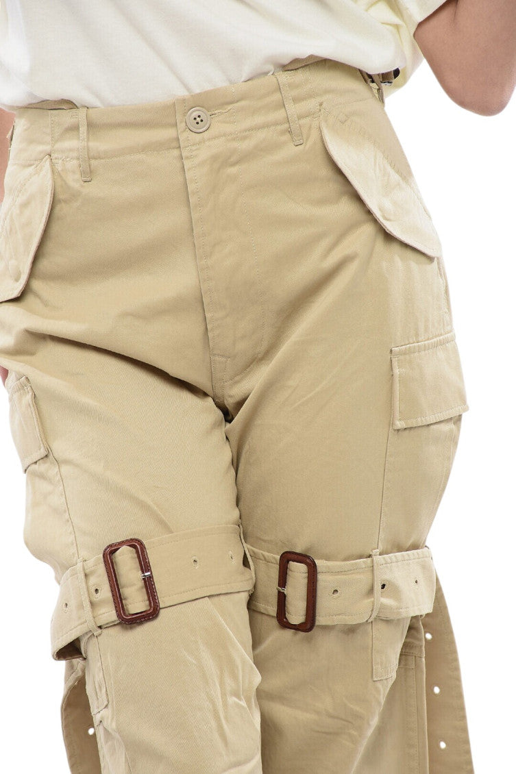 Beige Relaxed Cargos 3