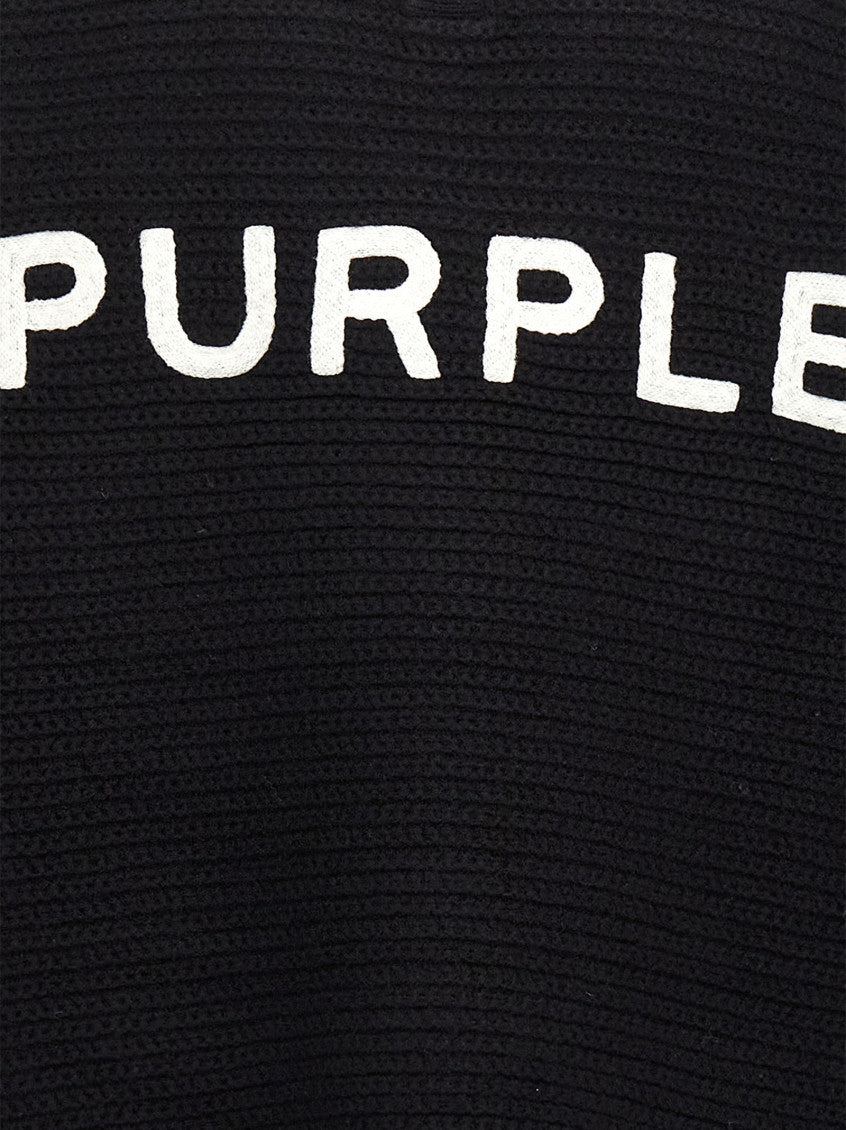 Black Logo Embroidery Sweater 4