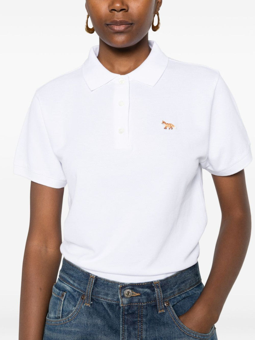 White Classic Collar Logo Polo 2