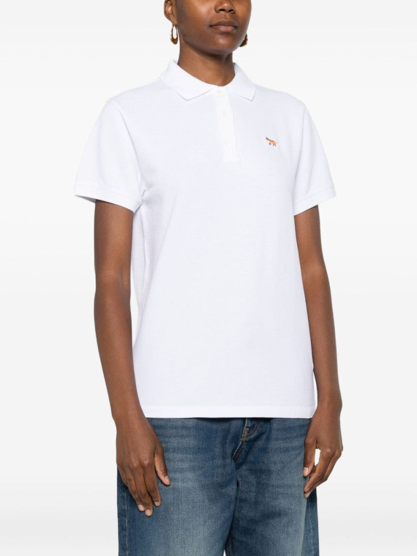 White Classic Collar Logo Polo 3