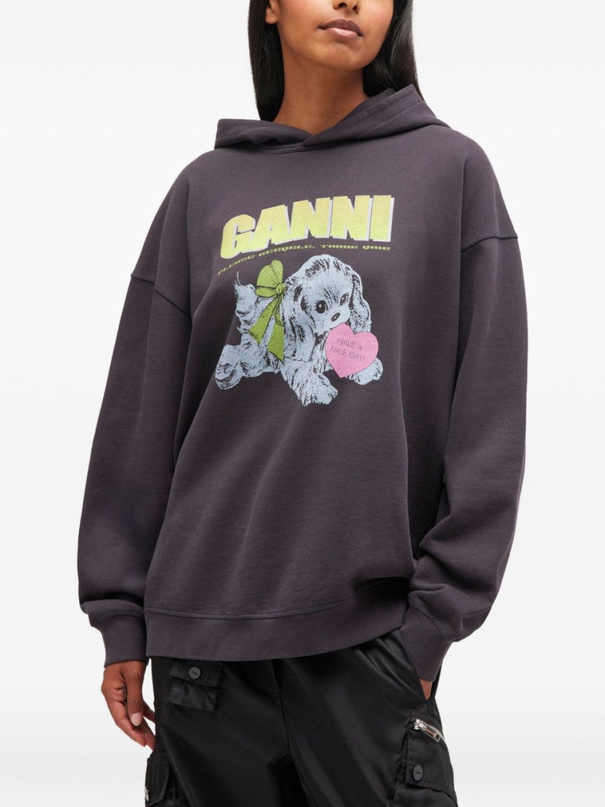 Grey Graphic Print Hoodie 3