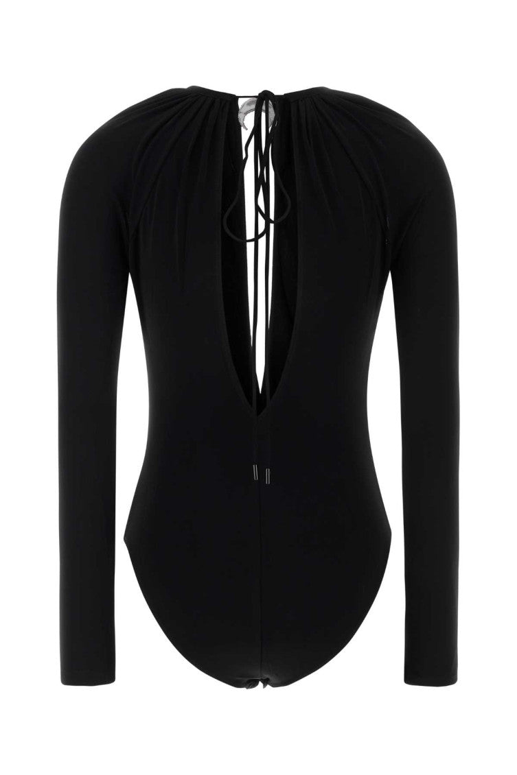 Black stretch viscose bodysuit  2