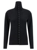 Grey 'Buttoned Fitted' cardigan 1