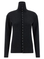 Grey 'Buttoned Fitted' cardigan 1