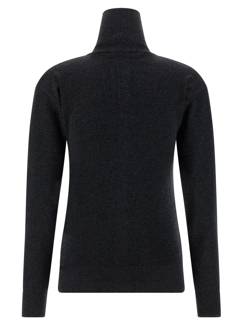 Grey 'Buttoned Fitted' cardigan 2