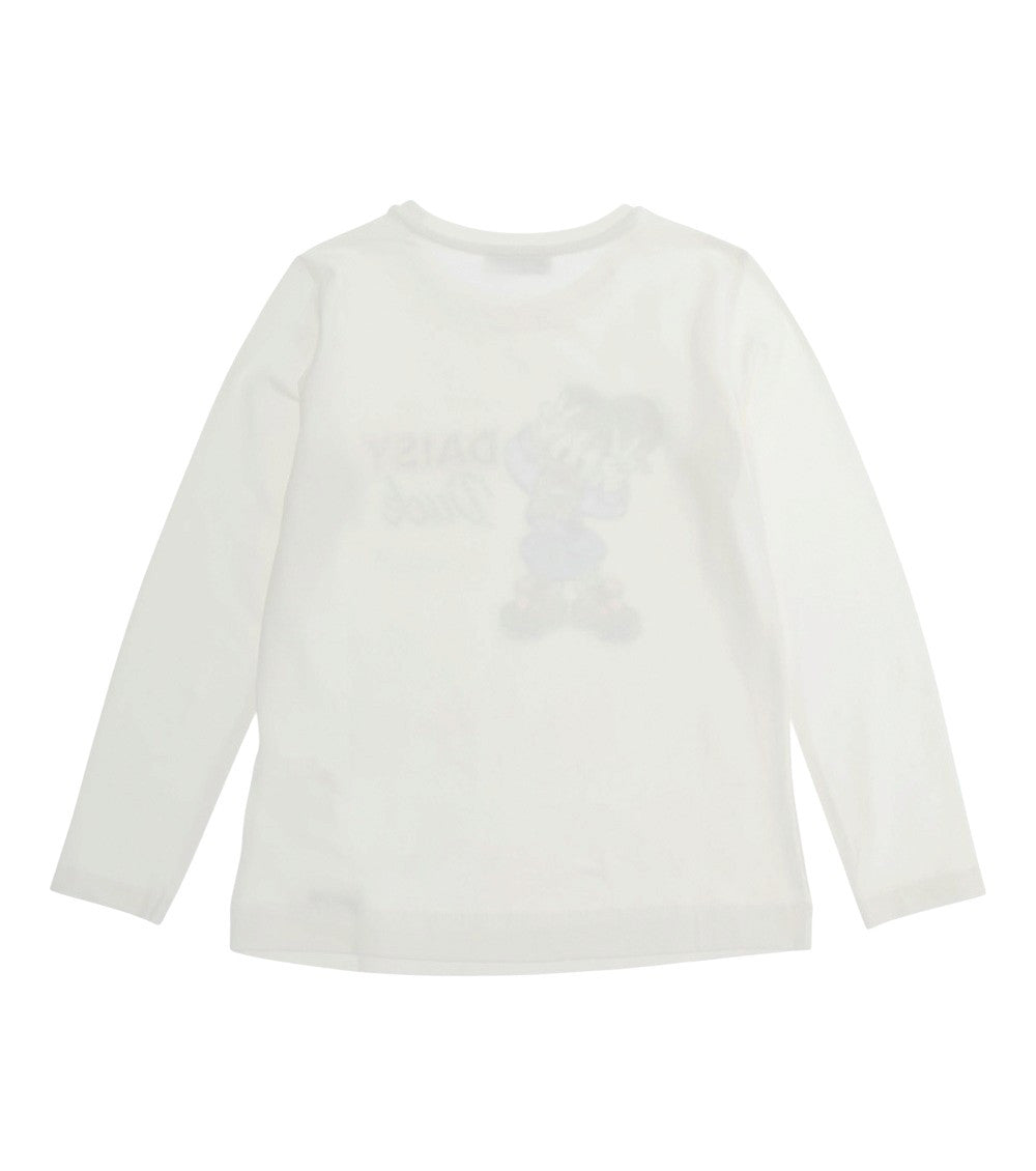 Girls White Graphic T-Shirt 2