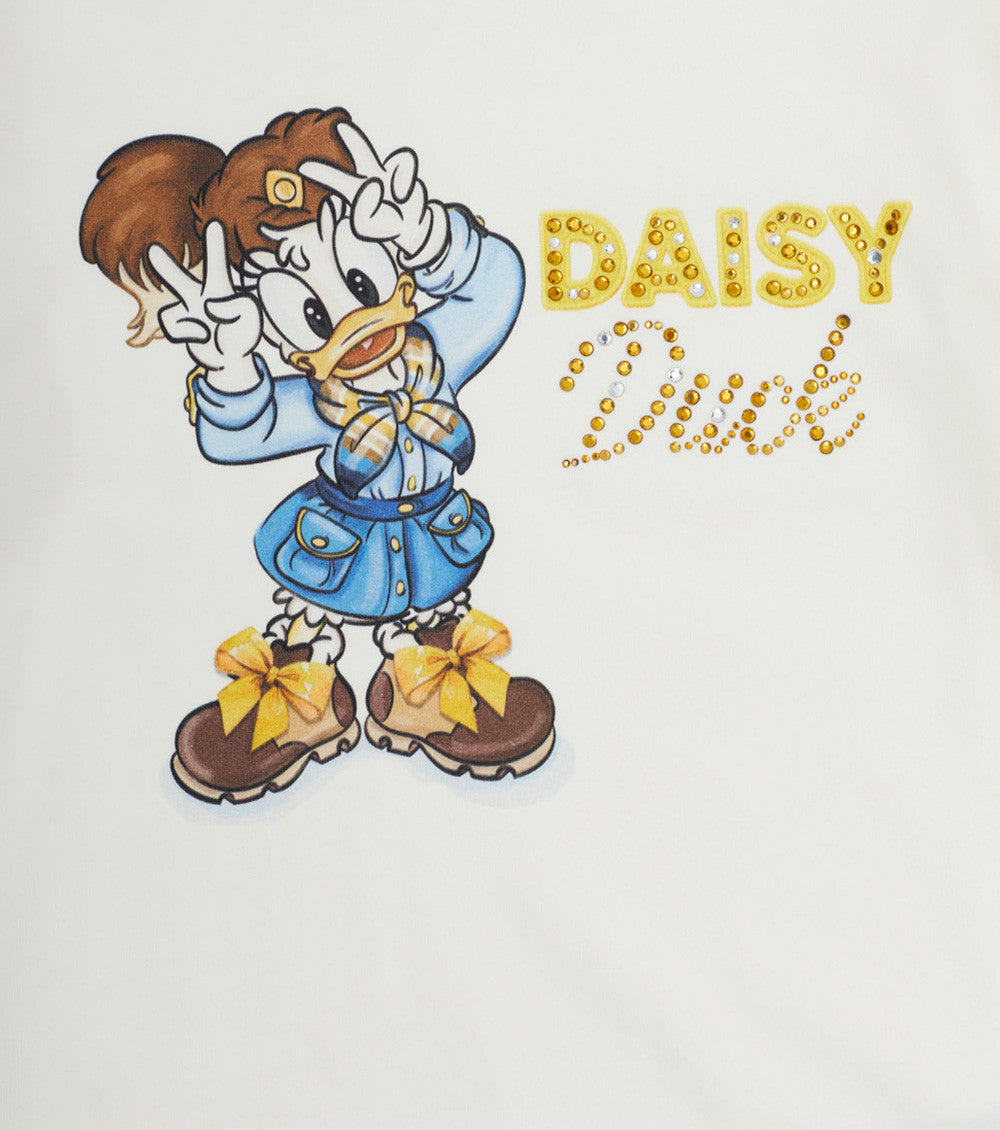 Girls White Graphic T-Shirt 3