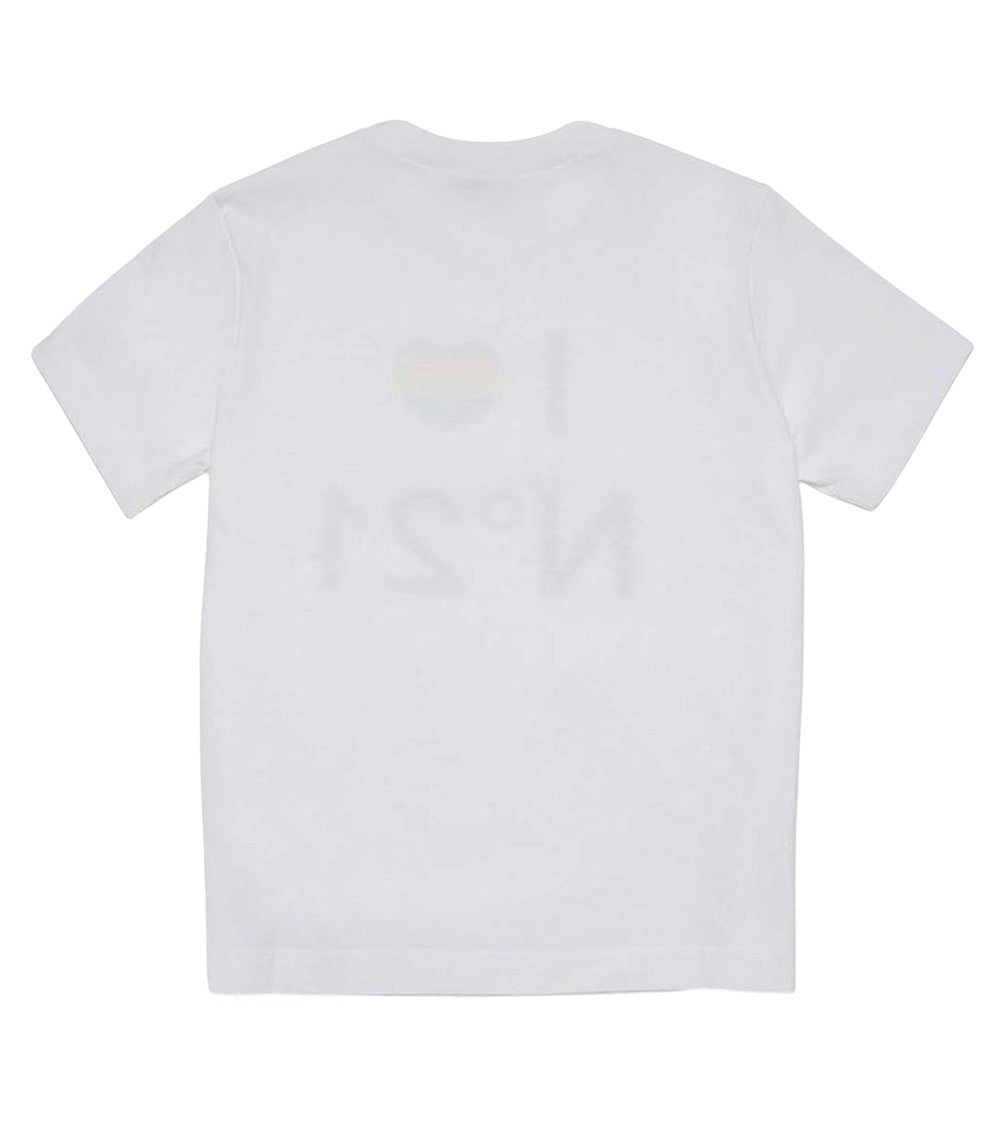 Kids White Graphic T-Shirt 2