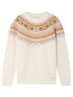 Kids White Jacquard Sweater 1