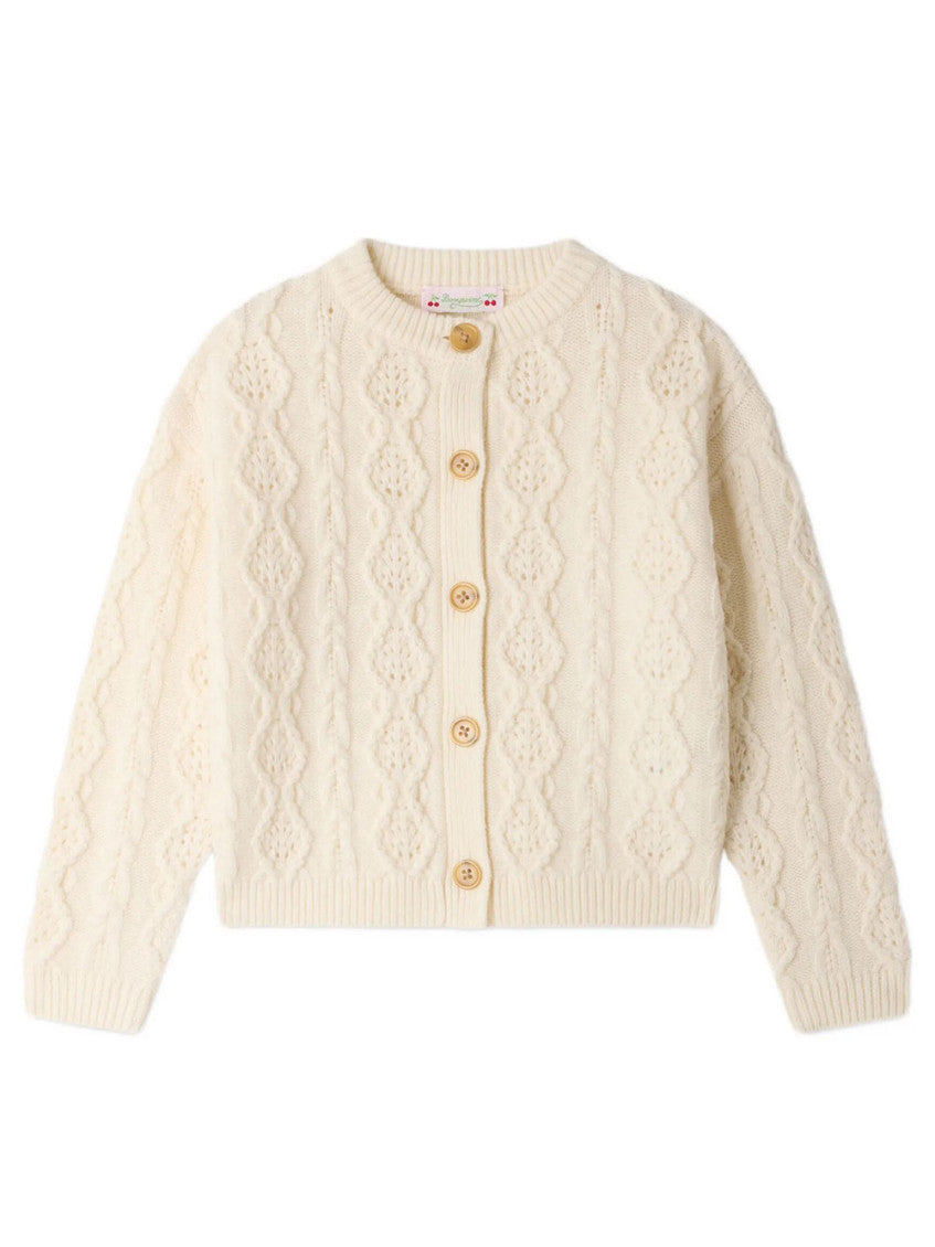 Girls White Knitted Sweater 1