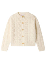 Girls White Knitted Sweater 1