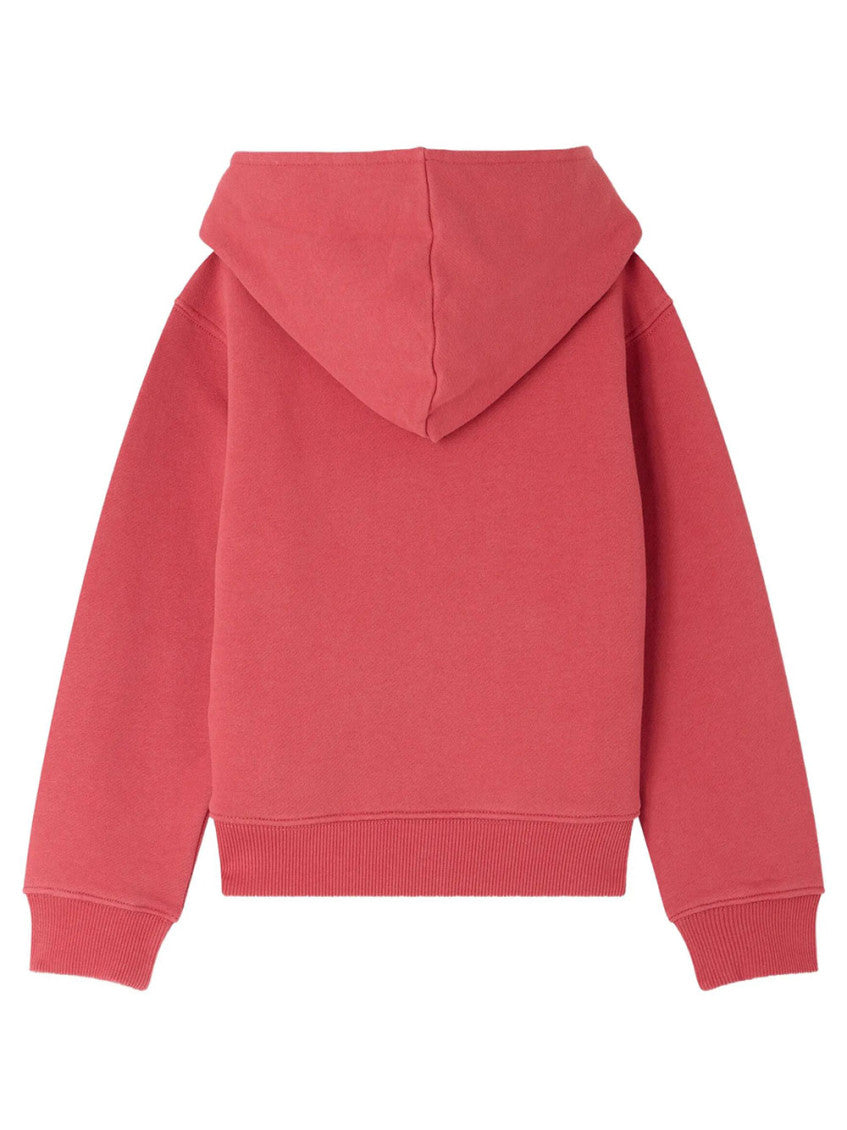 Girls Red Embroidered Hoodie 2